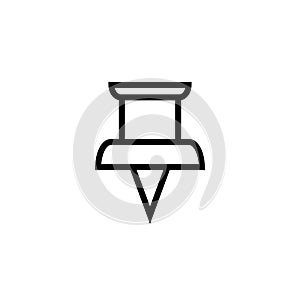 Paper Pin Icon Design Vector Template