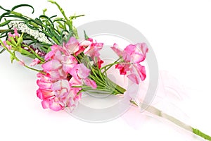 Paper pink decorative flowers