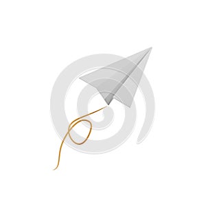 paper plane 3D icon. business direction concept