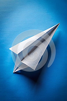 Paper plane on background