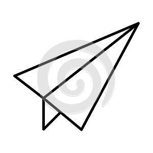 Paper plane icon vector send message logo for graphic design, logo, web site, social media, mobile app, ui illustration