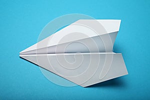 Paper plane, origami concept. Telegram