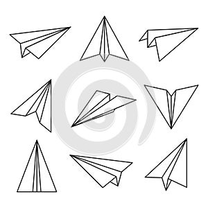 Paper plane outline