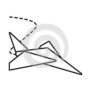 paper plane toy entertain outline