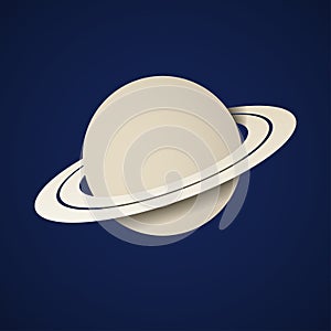 Paper planet saturn icon