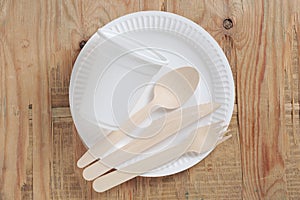 Plate, spoon, fork, knife and glass