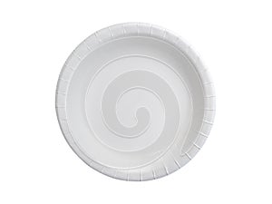 Paper plate isolated on white