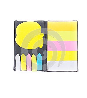 Paper Post it on the white background.