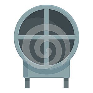 Paper production icon cartoon vector. Factory equipment