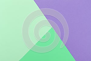 Paper purple, green, mint, pastel, candy background, geometrically located. Color blank for presentations, copy space