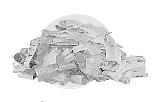 Paper Receipt Pile photo