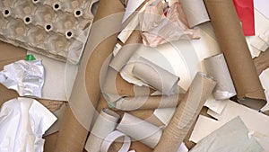 Paper Recycle. Recyclable cardboard packaging. Reduce, Reuse, Recycle. Waste sorting and recycling. Curbside collection