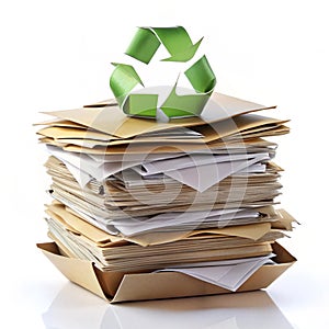 Paper Recycling isolated on white background