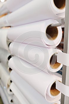 Paper roll in a printshop