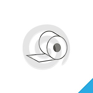 Paper roll simple icon. toilet paper isolated icon