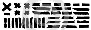 Paper rough edge shape set. Rectangle torn frames, vector square boxes