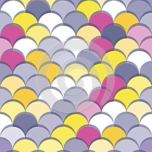 Paper scales seamless vector squama colourful stickers pattern