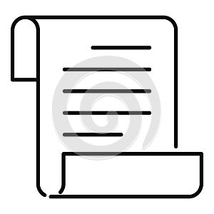 Paper scenario icon outline vector. Storyboard film