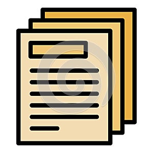 Paper screen conference icon vector flat