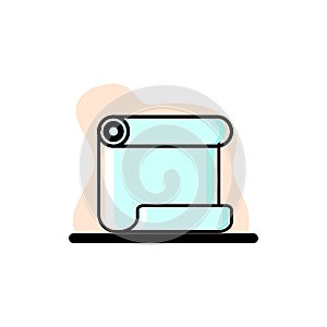 Paper Scroll Conceptual Vector Illustration Icon Design
