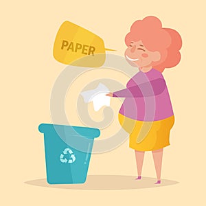Paper. Separate sorting garbage