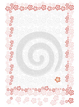 Paper sheet with floral background