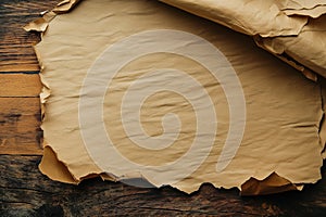 Paper Sheet Texture on a Cardboard Background