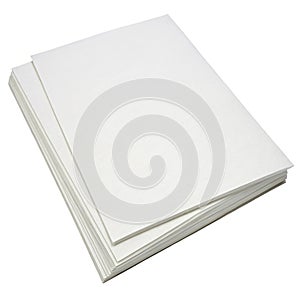 Paper sheets isolated on white background