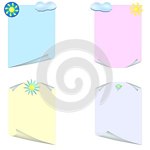 Paper sheets with refrigerator magnets