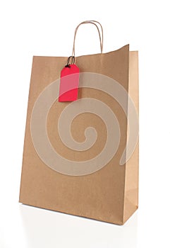 Paper shopping bag with handles