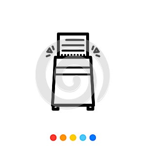 Paper shredder icon,Vector and Illustration