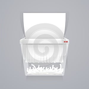 Paper Shredder Machine Vector Illustration