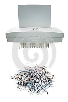 Paper shredder and shred mount