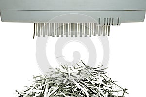 Paper shredder and shred mount