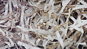 Paper shredding and recycling. Paperwork. material wooden texture