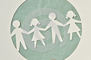 Paper silhouette of children - Ecology and social responsibility