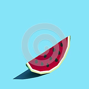 Paper slice of watermelon in bright sunshine