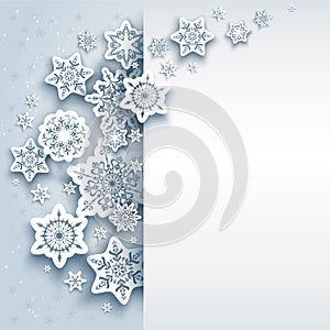Paper snowflakes winter