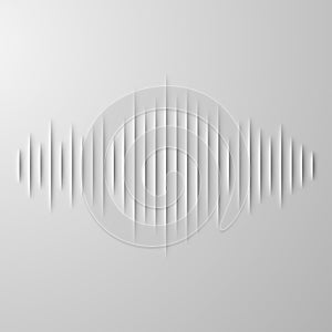 Paper sound waveform with shadow photo
