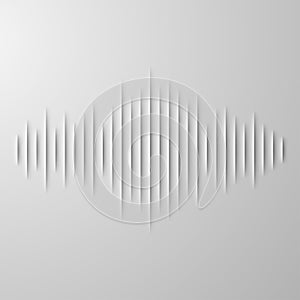 Paper sound waveform with shadow