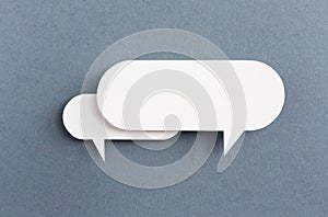 Paper speech bubbles