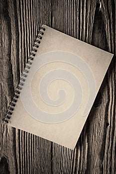 Paper spiral notebook isolated