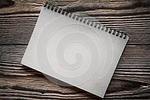 Paper spiral notebook isolated photo