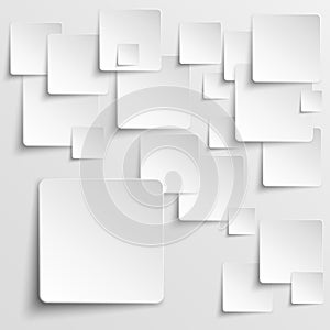 Paper squares abstract vector background