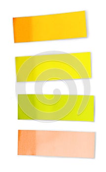Paper sticker stickers isolated on white background