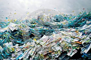 paper storm in the office