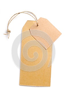 Paper tags Isolated photo