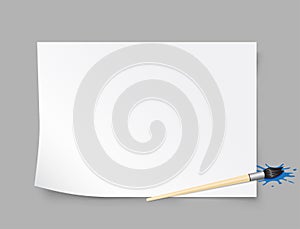 Paper template brush gray background
