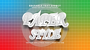 Paper Text Effect Style