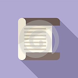 Paper text icon flat vector. Write letter